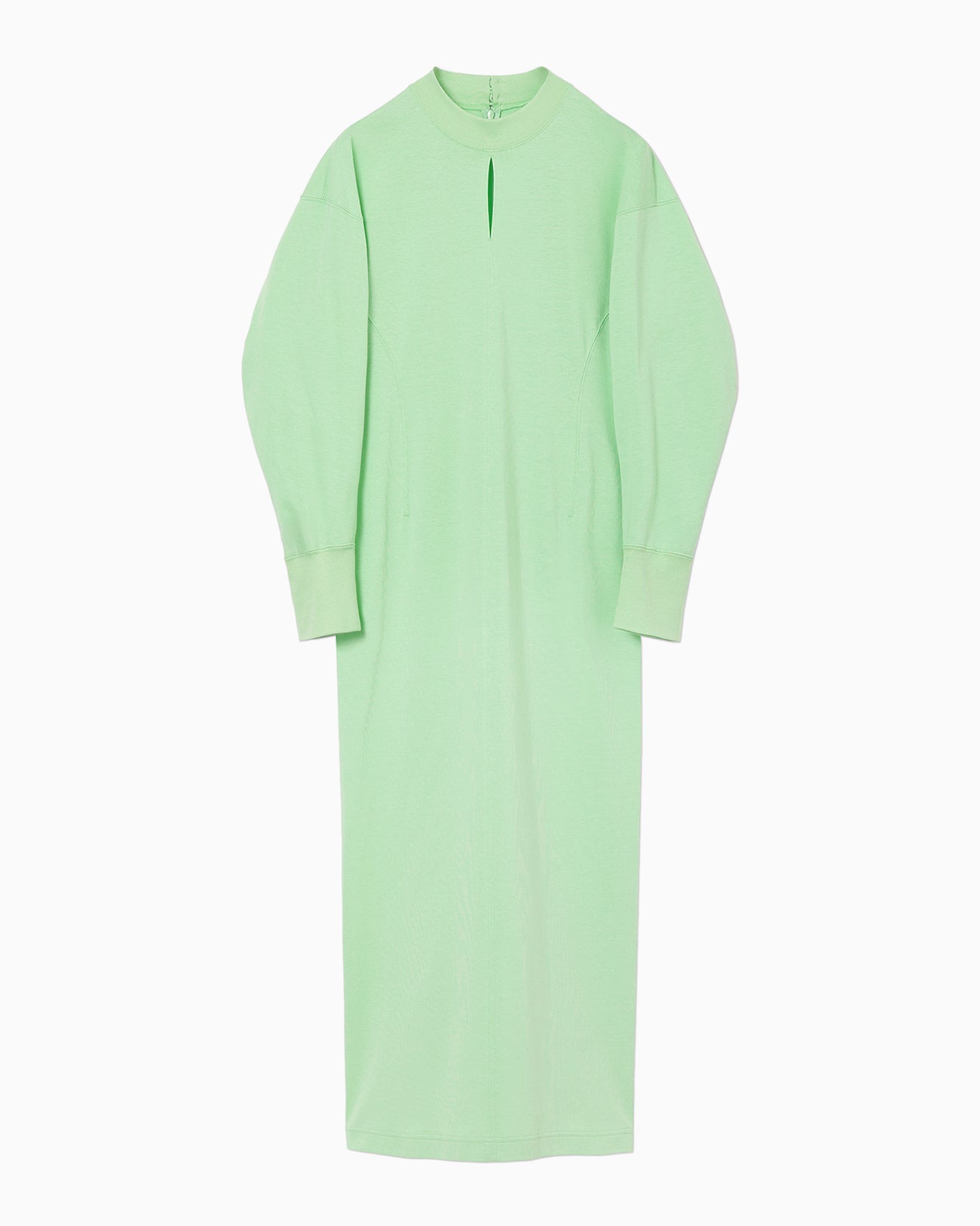 Cotton Jersey I-Line Dress - light green