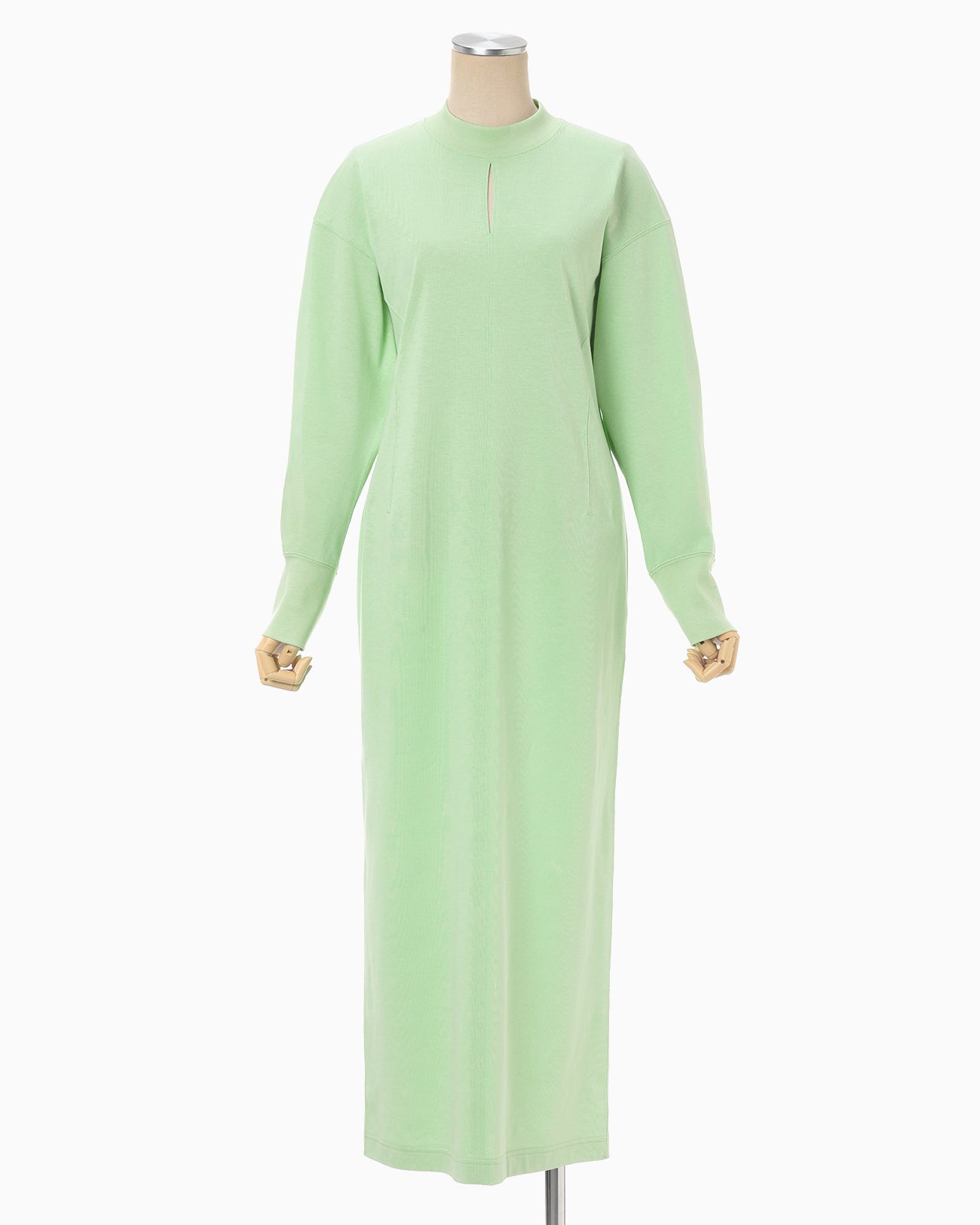 Cotton Jersey I-Line Dress - light green