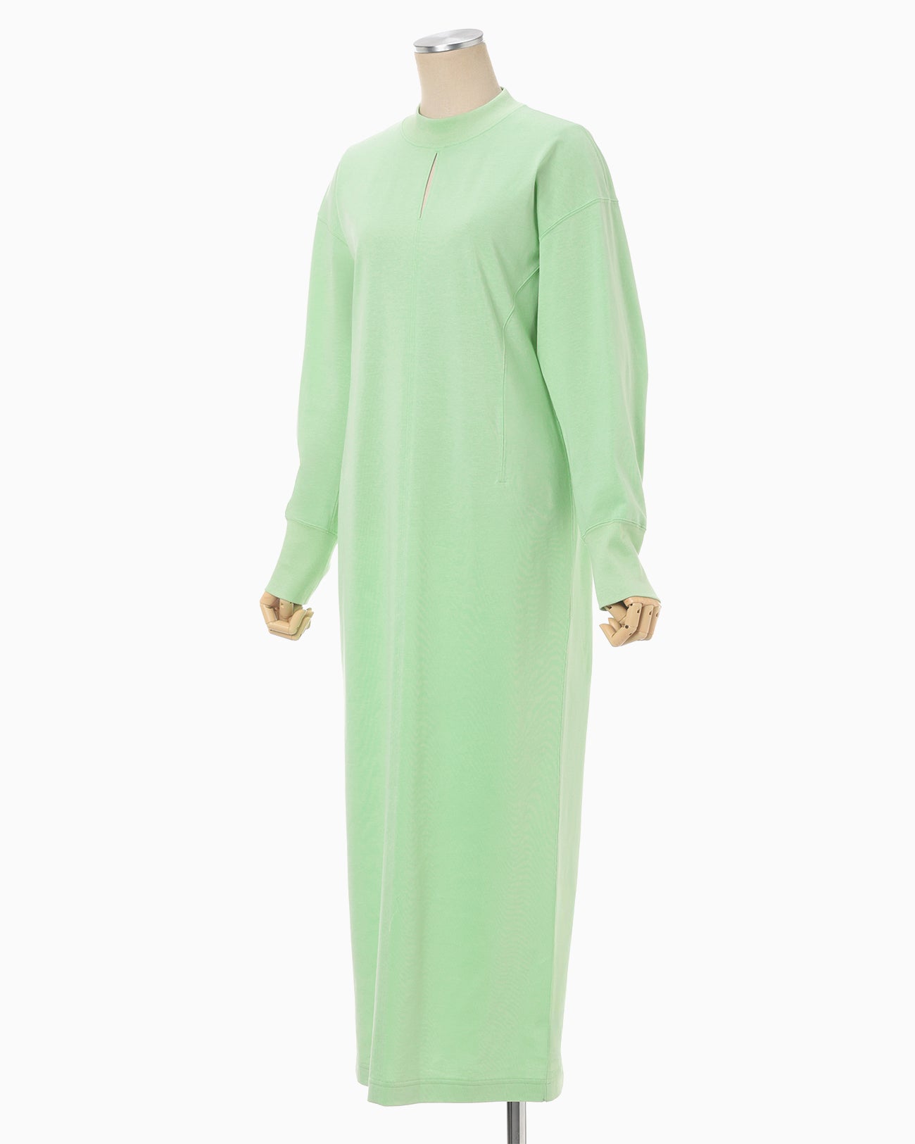 Cotton Jersey I-Line Dress - light green