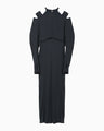 Random Ribbed Organic Cotton 2way Dress - navy