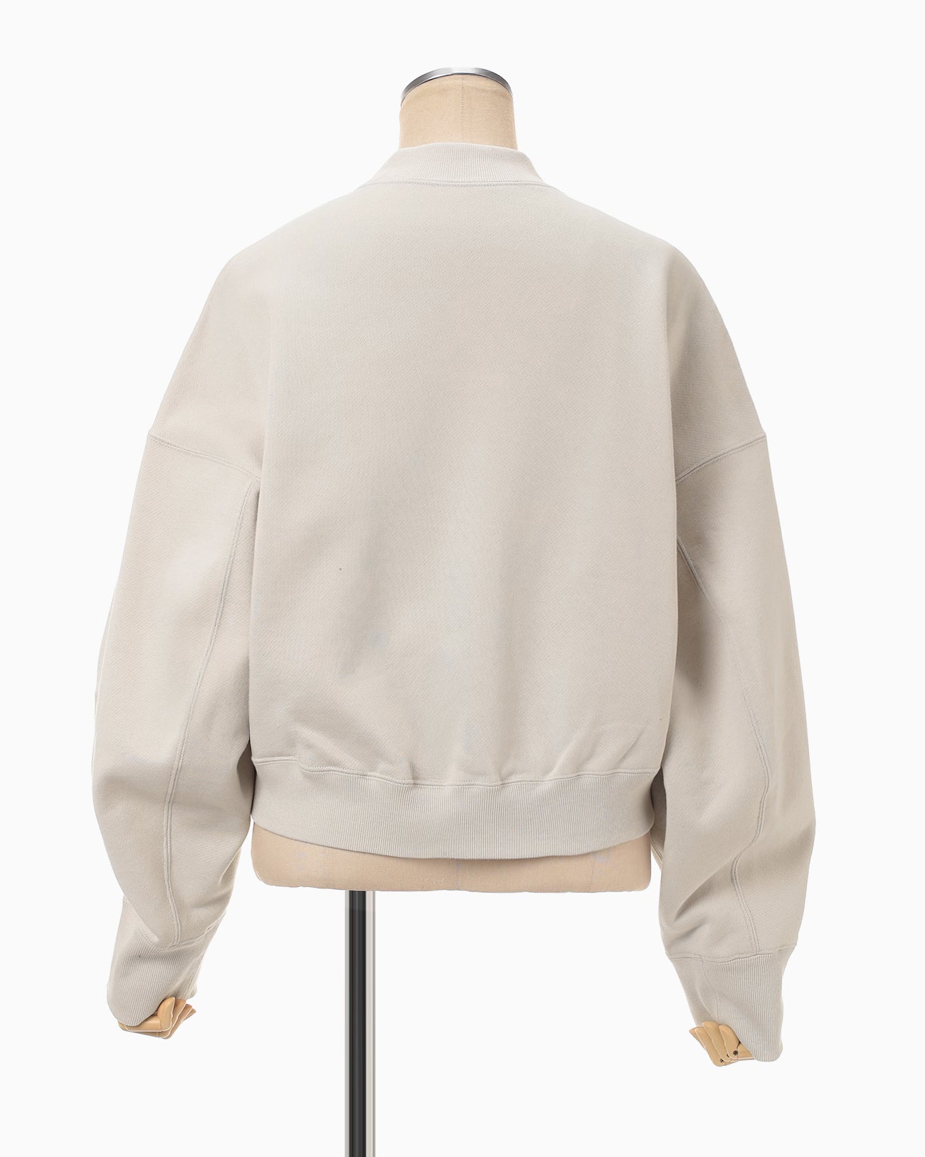 Cording Embroidery Cropped Sweatshirt - ecru