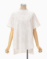 Eyelet Jersey Jacquard Top - white