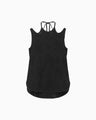 Eyelet Jersey Jacquard Sleeveless Top - black