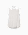 Eyelet Jersey Jacquard Sleeveless Top - white