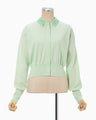 Detachable Embroidery Collar Knitted Cardigan - light green