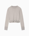 Detachable Embroidery Cuff Knitted Top - grey