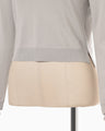 Detachable Embroidery Cuff Knitted Top - grey