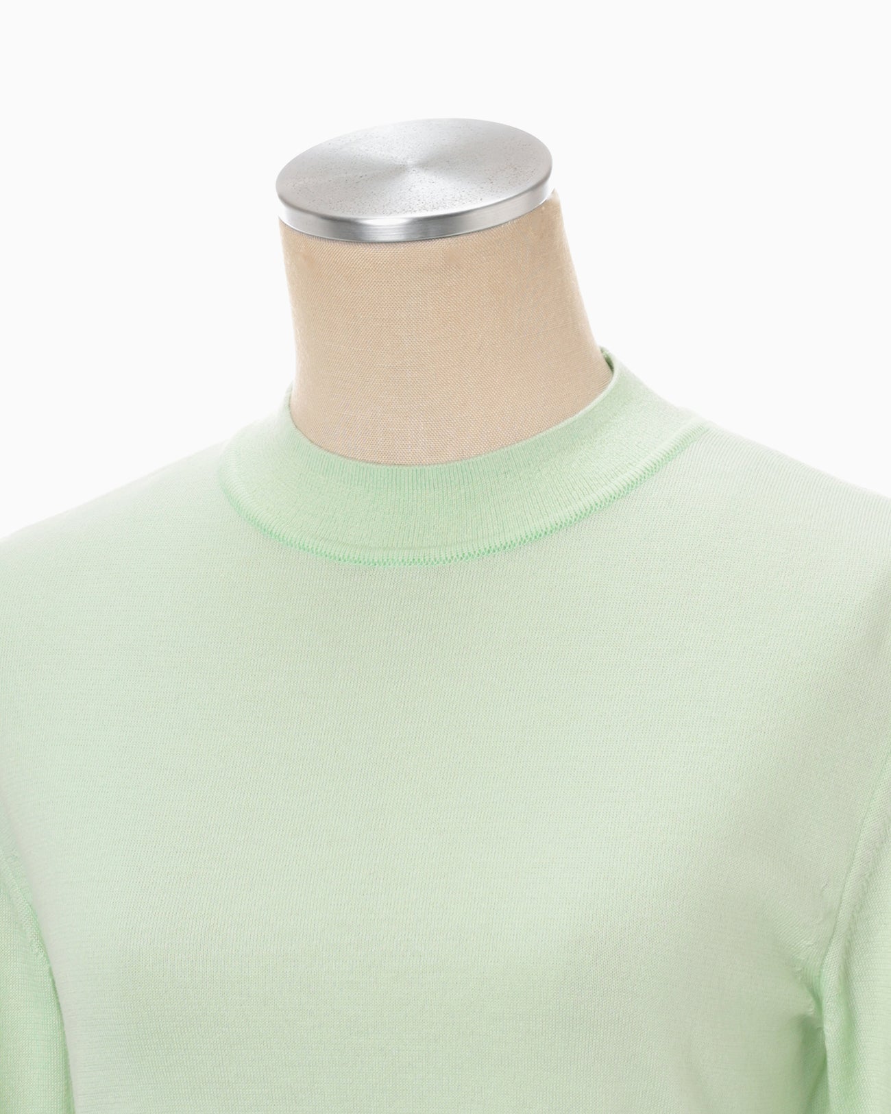 Detachable Embroidery Cuff Knitted Top - light green