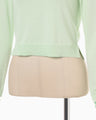 Detachable Embroidery Cuff Knitted Top - light green