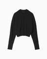 Woman Figure Knitted Cardigan - black