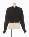 Woman Figure Knitted Cardigan - black