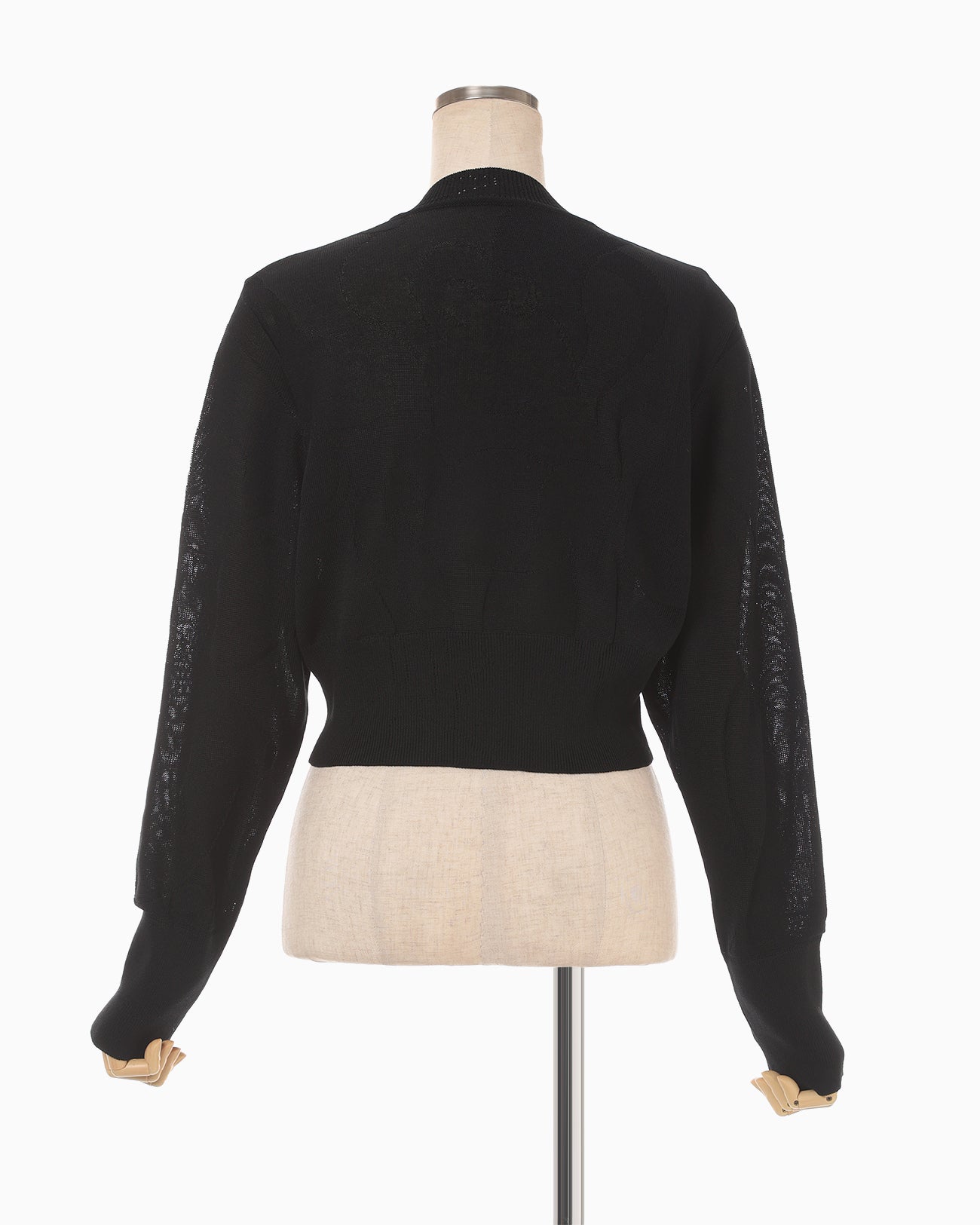 Woman Figure Knitted Cardigan - black