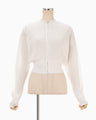 Woman Figure Knitted Cardigan - white