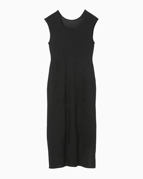 Woman Figure Knitted Dress - black