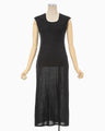 Woman Figure Knitted Dress - black