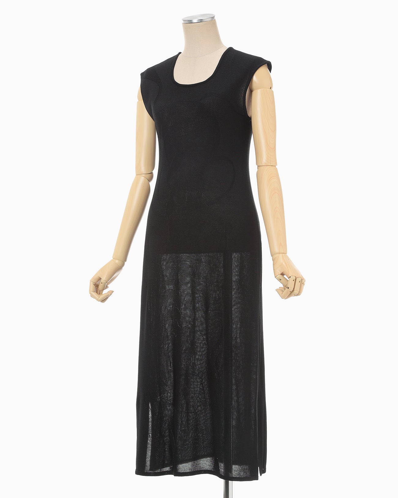 Woman Figure Knitted Dress - black