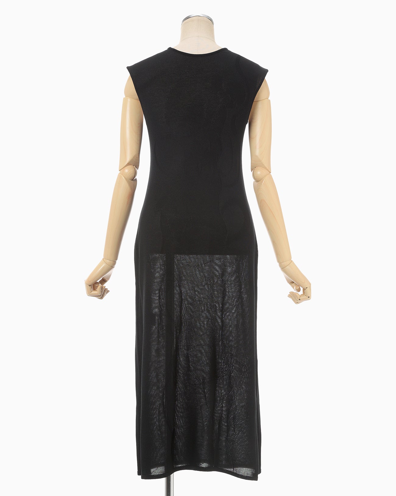 Woman Figure Knitted Dress - black