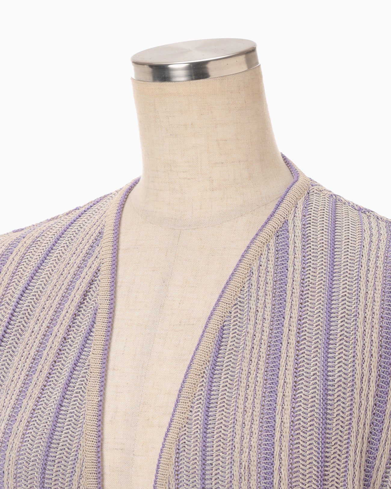 Drop Jacquard Knitted Cardigan - beige