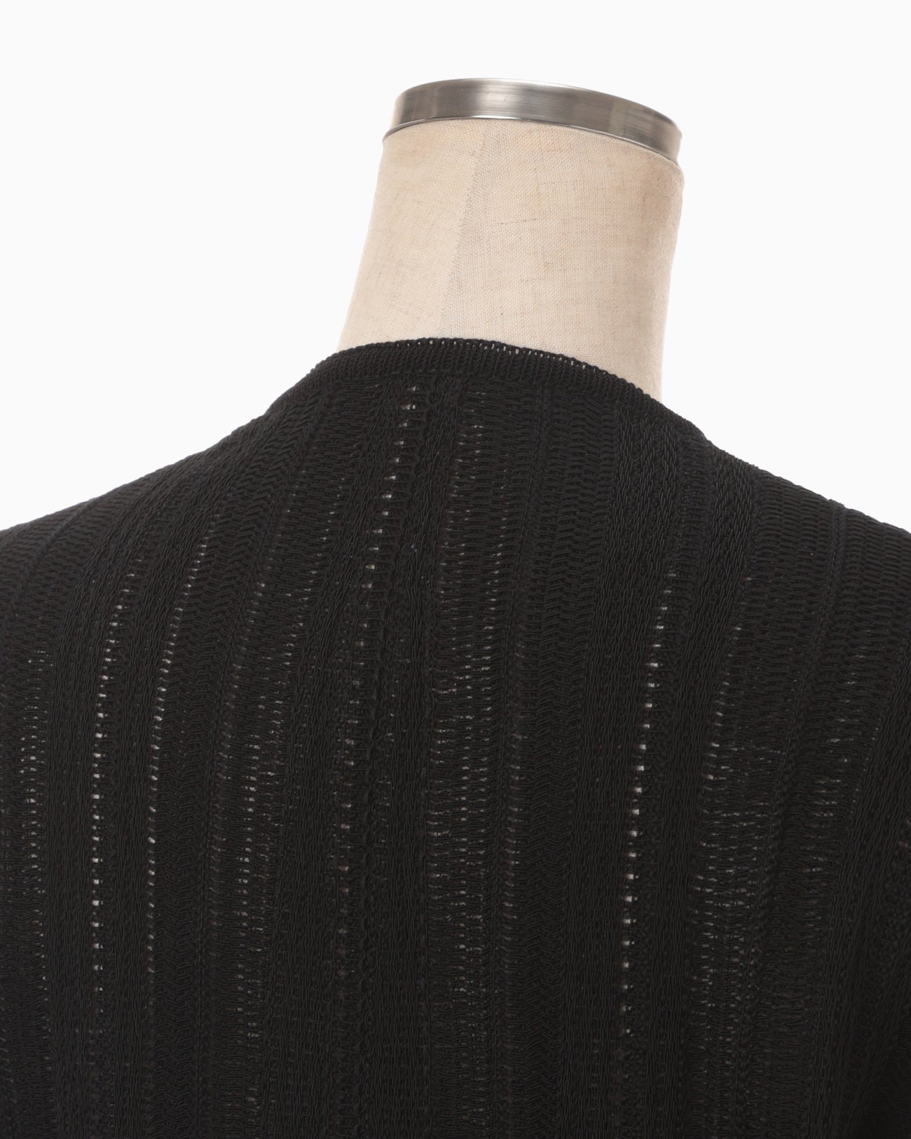 Drop Jacquard Knitted Cardigan - black