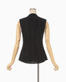 Drop Jacquard Knitted Vest - black