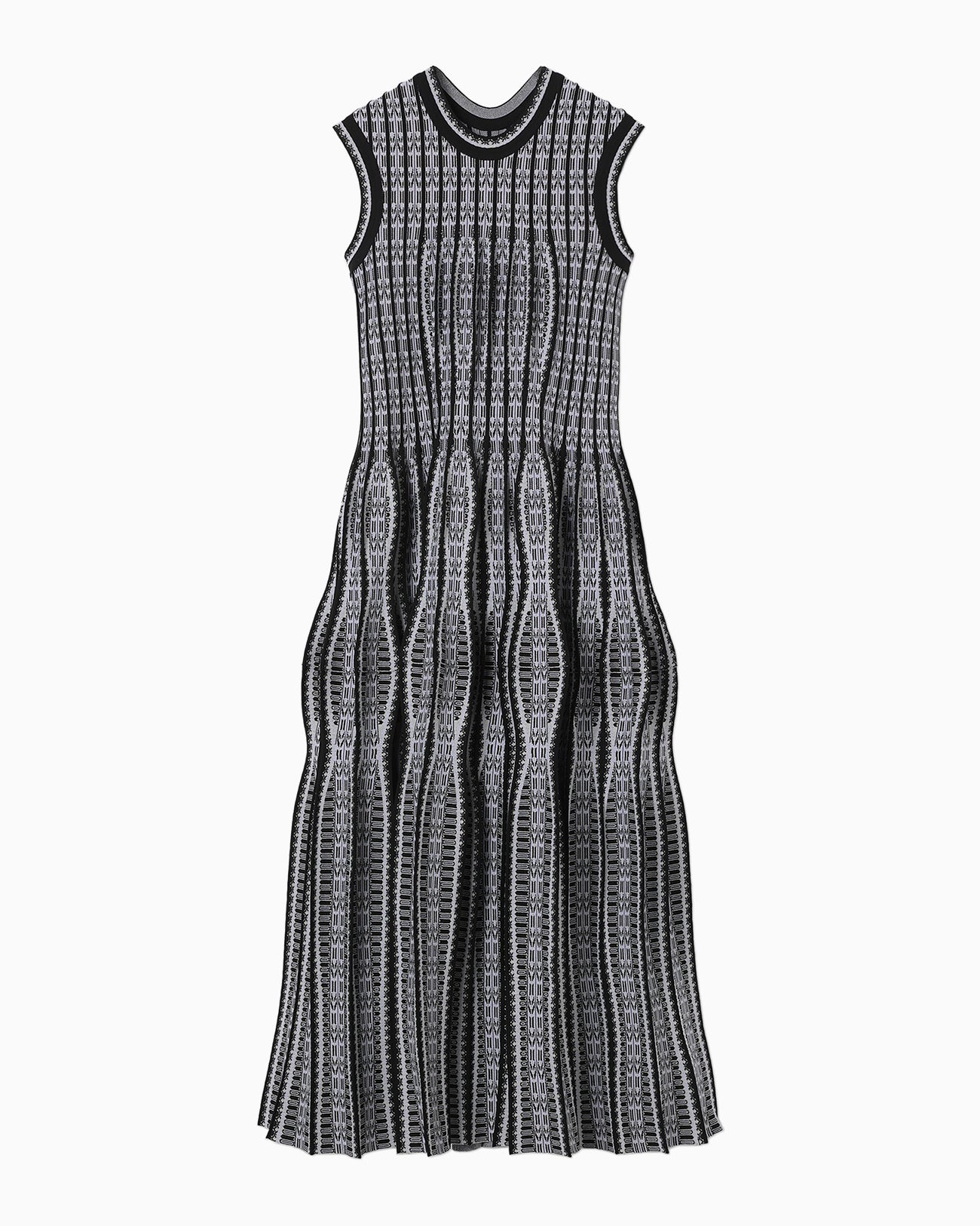 Lantern Knitted Volume Dress - black