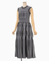 Lantern Knitted Volume Dress - black