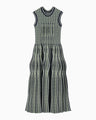 Lantern Knitted Volume Dress - navy