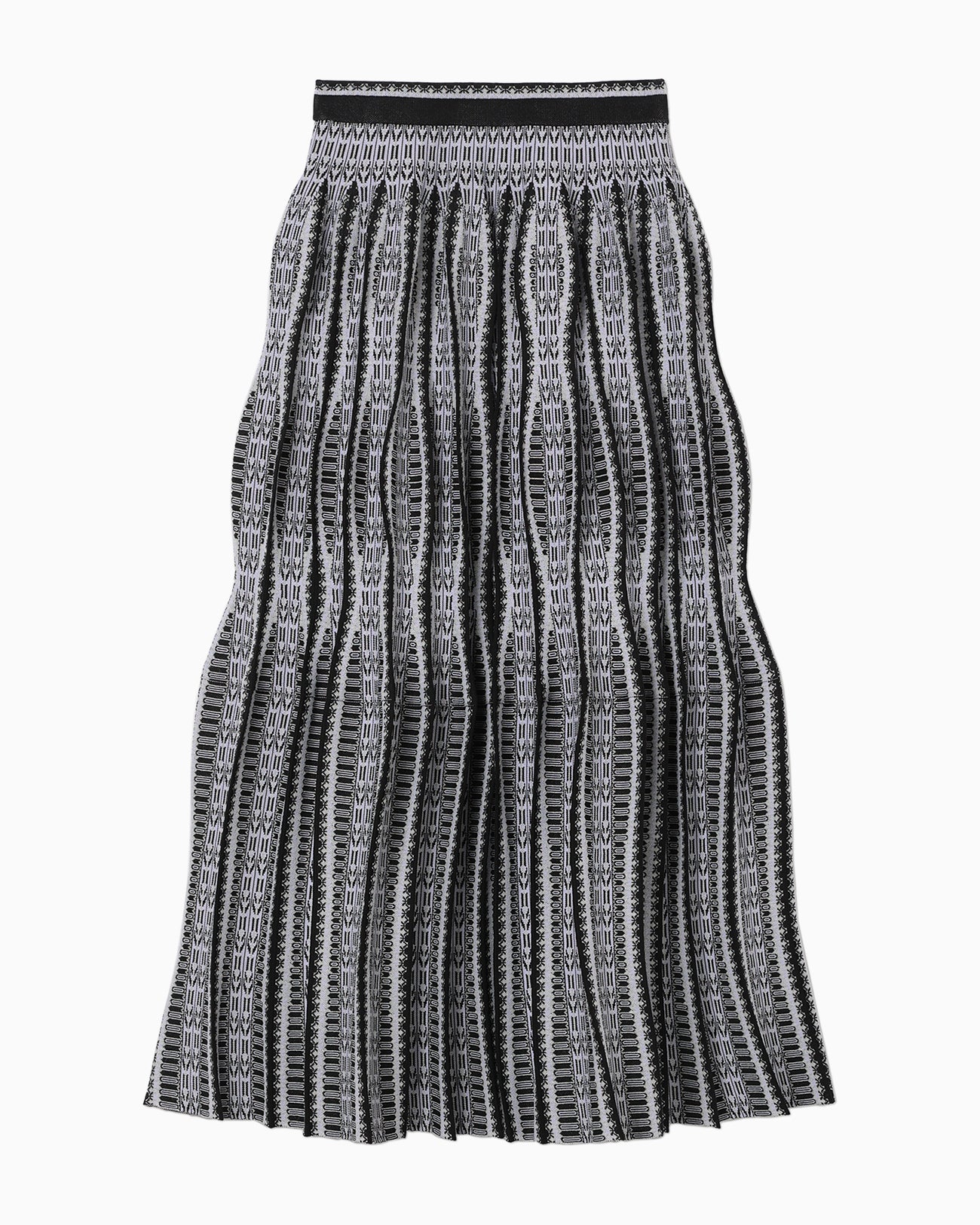 Lantern Knitted Volume Skirt - black