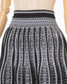 Lantern Knitted Volume Skirt - black