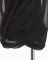 Sheer Draping Knitted Skirt - black