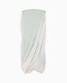 Sheer Draping Knitted Skirt - light green