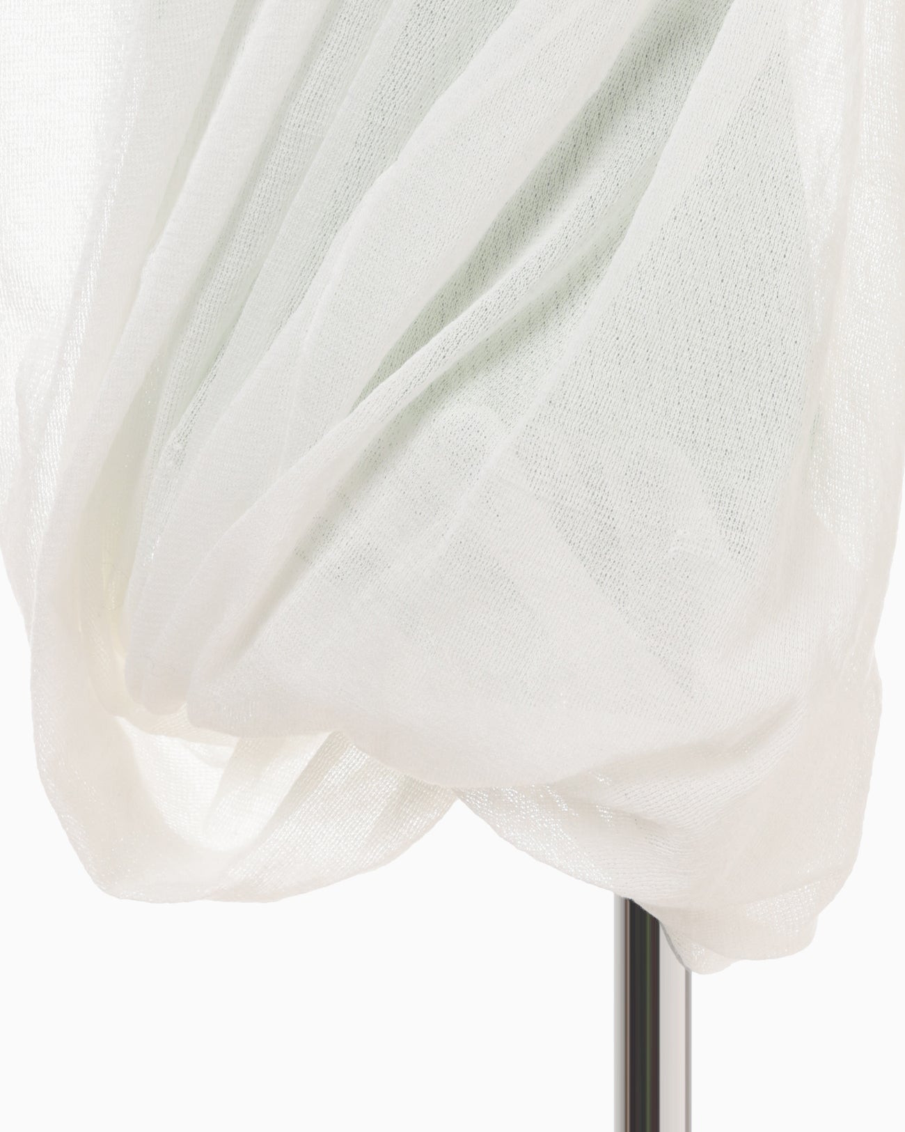 Sheer Draping Knitted Skirt - light green