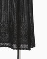 Lace Stripe Knitted Dress - black