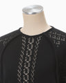 Lace Knitted Top - black