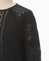 Lace Knitted Top - black