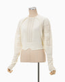 Lace Knitted Top - white