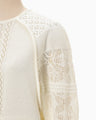 Lace Knitted Top - white