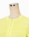 Curved Sleeve Knitted Cardigan - yellow