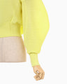 Curved Sleeve Knitted Cardigan - yellow