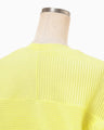 Curved Sleeve Knitted Cardigan - yellow