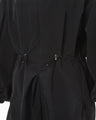 Split Yarn Hooded Jump Suit - black