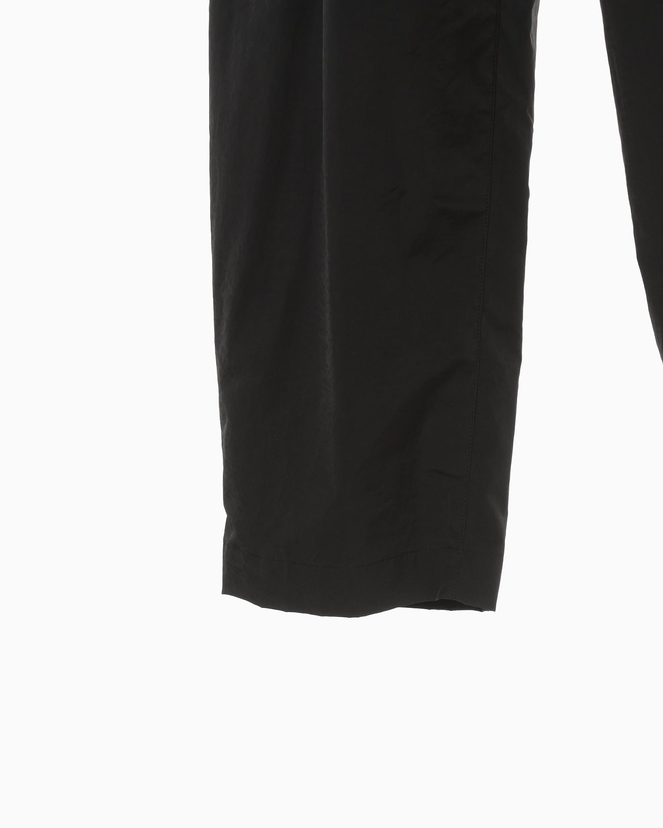 Split Yarn High Waisted Drawstring Trousers - black