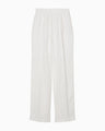 Viscose Rayon Floral Jacquard Trousers - white