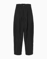 Volume Tuck High Waisted Wide Trousers - black