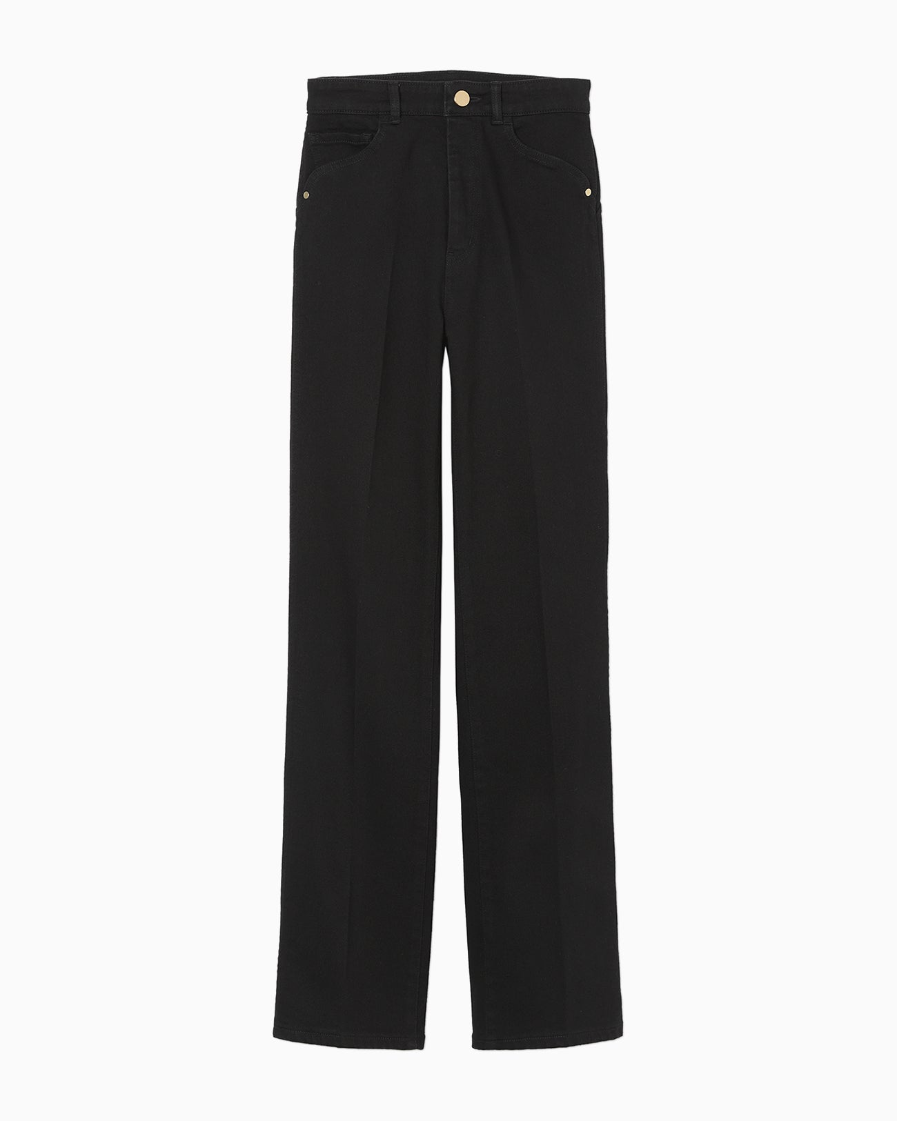 Stretch Straight Cut Jeans - black