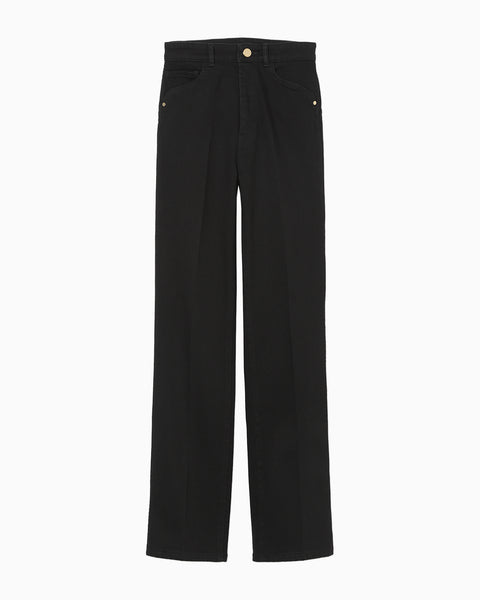 Stretch Straight Cut Jeans - black