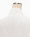 Viscose Rayon Floral Jacquard Double Breasted Shirt - white