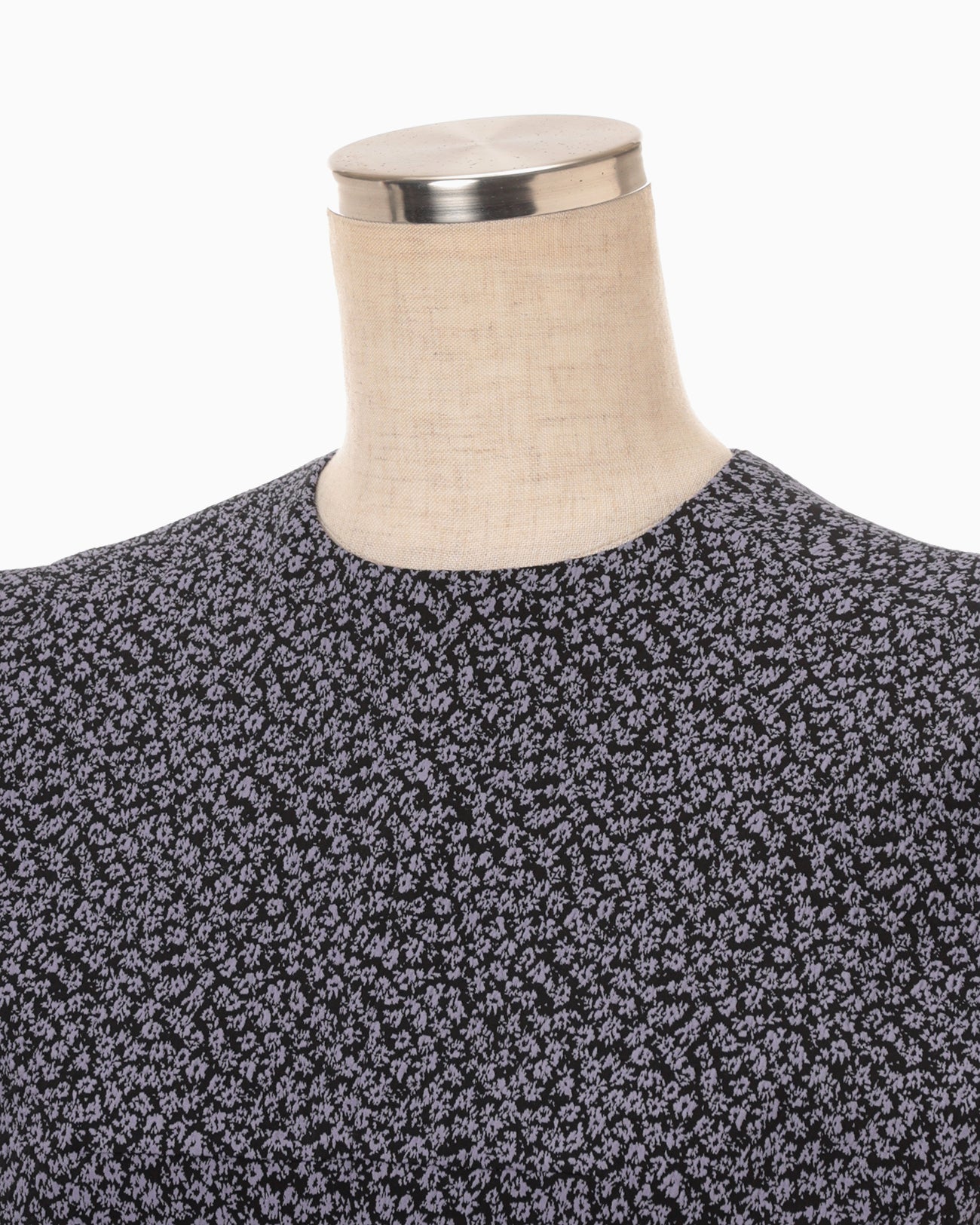 Micro Floral Jacquard Top - purple