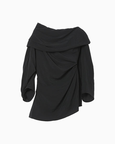 Volume Drape Shirt - black