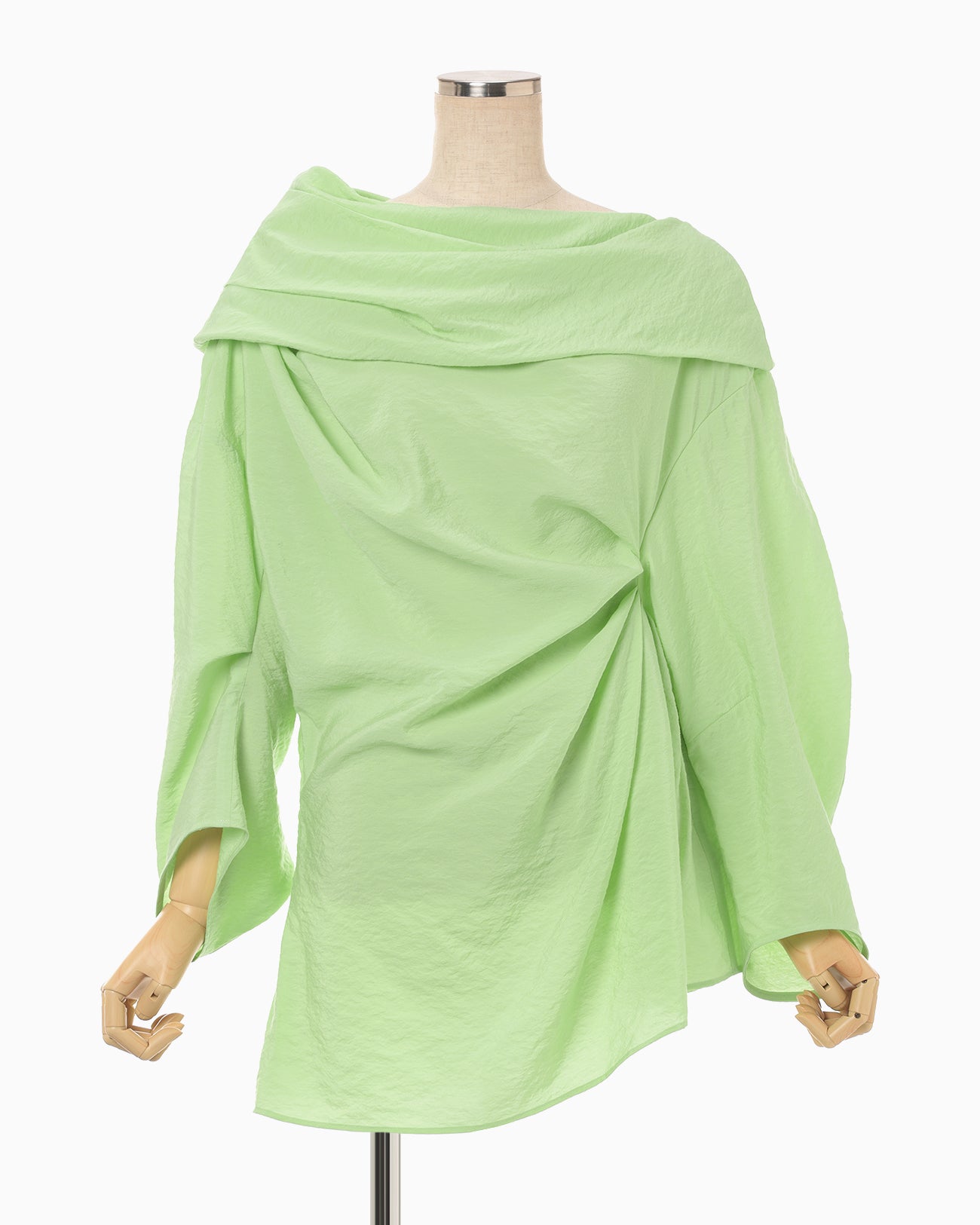 Volume Drape Shirt - light green